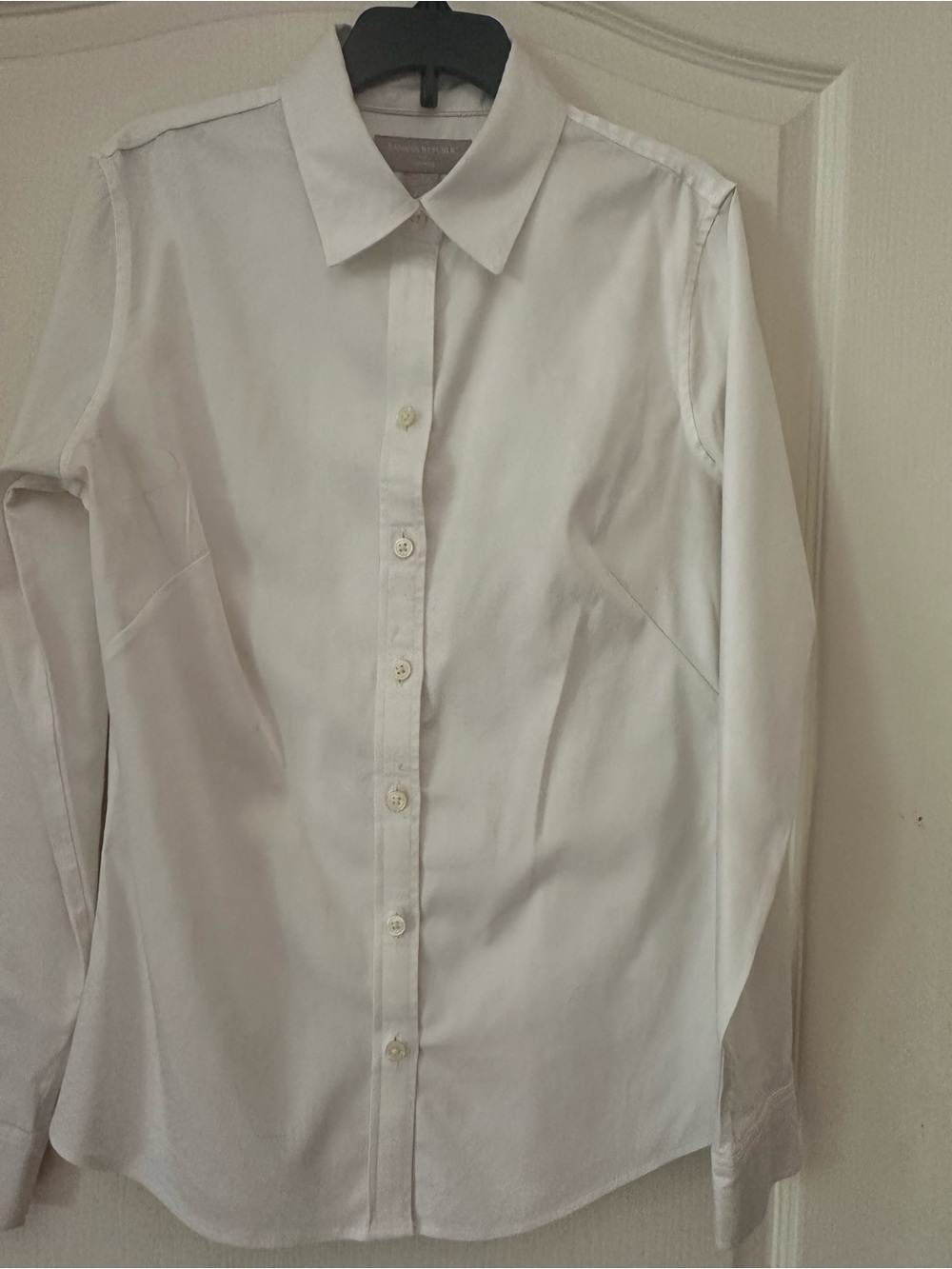 Banana Republic Women White Dress Long sleeve bottom down Shirt - Picture 4 of 9